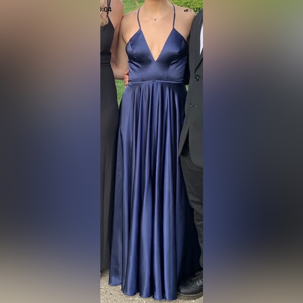 Navy Blue Faviana Formal Dress